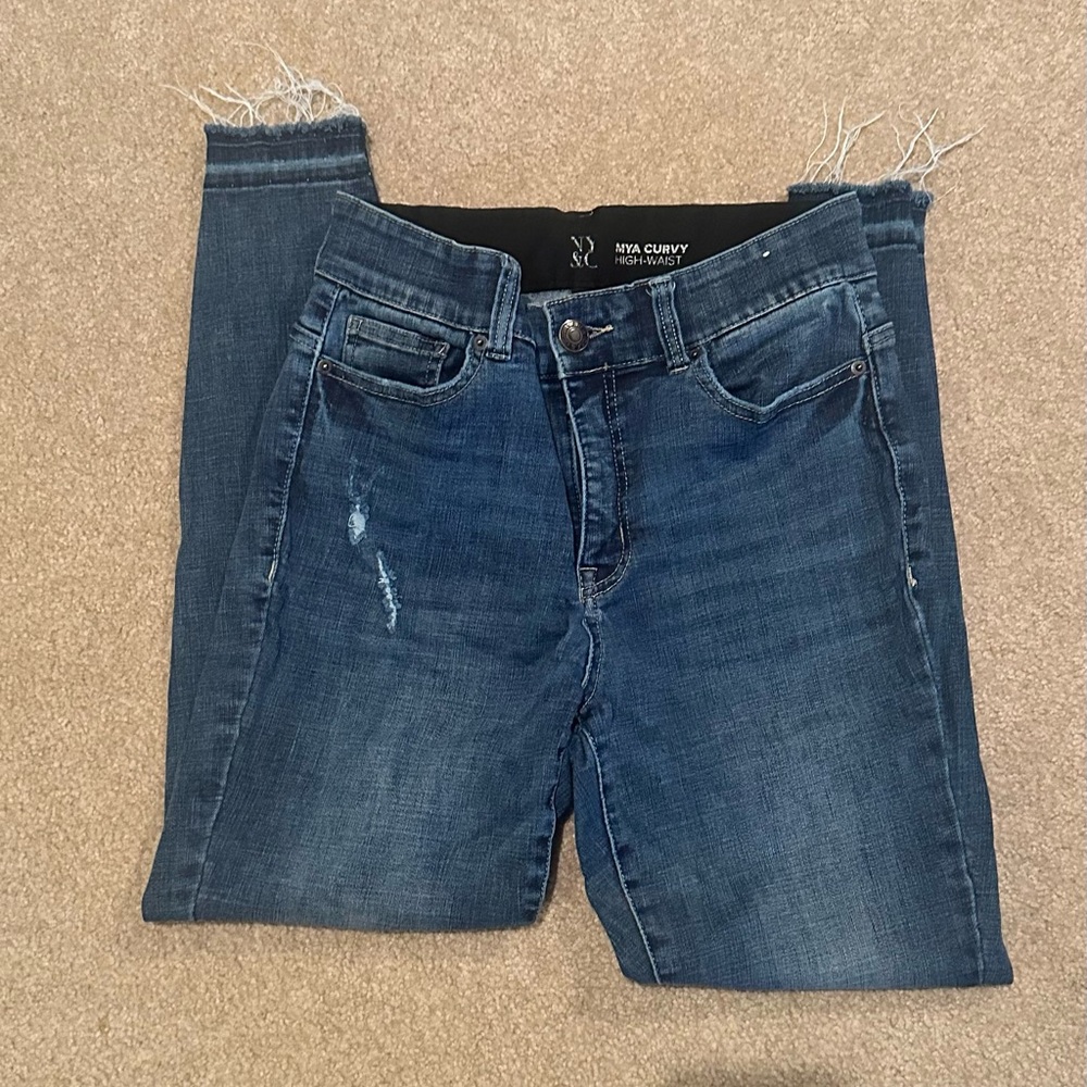 New York & Company Dark Blue Skinny Jeans